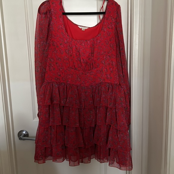 NWOT ASOS Miss Selfridge Rara Chiffon Mini Dress - Picture 6 of 9